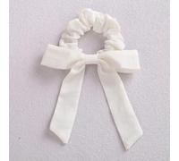 NYSDM - Cintas elásticas para el pelo de lino con lazo de color sólido para niñas, cinta larga para cola de caballo, bufanda, coleteros para mujer, accesorios para niñas