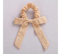 NYSDM - Cintas elásticas para el pelo de lino con lazo de color sólido para niñas, cinta larga para cola de caballo, bufanda, coleteros para mujer, accesorios para niñas