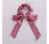 NYSDM - Cintas elásticas para el pelo de lino con lazo de color sólido para niñas, cinta larga para cola de caballo, bufanda, coleteros para mujer, accesorios para niñas