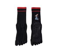 NYSDM - Dos pares de calcetines de yoga sin huesos para deportes de tubo medio, antideslizantes, ajuste delgado, fitness, pilates, algodón peinado para mujer, C02, Talla única