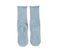 NYSDM - Dos pares de calcetines de yoga sin huesos para deportes de tubo medio, antideslizantes, ajuste delgado, fitness, pilates, algodón peinado para mujer, A04, Talla única