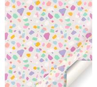 NYSDM - Papel de regalo plegable, 50 x 70 cm, diseño de Navidad, amor, arco iris, grava, día de San Valentín, papel de regalo para manualidades