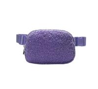 NYSDM - Riñonera de forro polar para invierno, para deportes al aire libre, correr, con cremallera, para teléfono móvil, tela Oxford, Purple, sin talla