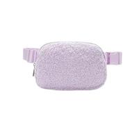 NYSDM - Riñonera de forro polar para invierno, para deportes al aire libre, correr, con cremallera, para teléfono móvil, tela Oxford, malva, sin talla