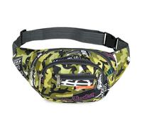 NYSDM - Riñonera para hombre, diseño de camuflaje, informal, grande, de lona, para viajes, para teléfono y cadera, verde1