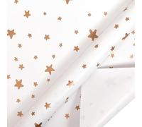 NYSDM - Rollo de papel de regalo, diseño geométrico dorado y blanco para amantes de San Valentín, cumpleaños, boda, baby shower