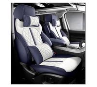 NYSQOFMB De Cuero Juego Funda Asiento Coche para para 3/4 Serie E46 E90 E91 E92 E93 F30 F31 F34 F35 G20 G21 F32 F33 F36 Seat Cars Fundas Asiento Coche(Blue White Lux)