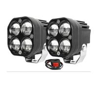 NYSQOFMB Focos LED Superbrillantes 3 Pulgadas Doble Color Lámpara Antiniebla 200W Faro Para Motocicleta Camión Coche SUV ATV 30000LM 24V 12V Módulo Control Faros(2 pcs)