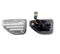 NYSQOFMB Intermitentes Led Dinámicos 2 Uds Luz LED De Señal De Giro Ámbar Dinámica Para Dacia Para Sandero Para Stepway MK2 Para Logan MVC MK2 Para Indicador Estilo Coche Duster(Silver LENS)
