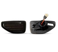NYSQOFMB Intermitentes Led Dinámicos 2 Uds Luz LED De Señal De Giro Ámbar Dinámica Para Dacia Para Sandero Para Stepway MK2 Para Logan MVC MK2 Para Indicador Estilo Coche Duster(Smoke LENS)
