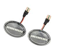 NYSQOFMB Luces Giro Indicadoras Para Ford Para KA 2009-51825157 0000046813514 0046550560 2 Piezas LED Luz De Posición Lateral Dinámica Señal Giro(Clear)