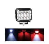 NYSQOFMB Luz LED Trabajo Coche Faros Delanteros Estroboscópicos Tres Lados Flash Advertencia 12-24V ATV Todoterreno 4x4 Módulo Control Faros(White Red1PC)