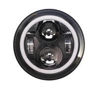 NYSQOFMB Para Jeep Para Wrangler 1997-2015 1 Par 7 Pulgadas LED Faro DRL Luz Señal Giro Módulo Control Faros(BlackB)
