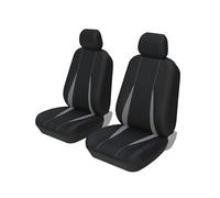 NYSQOFMB para Peugeot para 207 Fundas De Asiento Coche 5 Plazas Juego Completo-Banco Sólido para Trasero Universal para Camión/SUV Fundas Asiento Coche(2 Piece Gray)