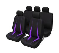 NYSQOFMB para Peugeot para 207 Fundas De Asiento Coche 5 Plazas Juego Completo-Banco Sólido para Trasero Universal para Camión/SUV Fundas Asiento Coche(Purple Full Set)