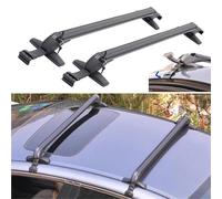 NYSQOJFNF Barras De Techo 1 Par De Barras Riel Universales para Montaje En Techo Coche Aluminio para Equipaje con Cerradura Barras Transversales(82cm)