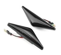 NYSQOJFNF Luces Giro Indicadoras Luz indicadora de señal giro para Ford para FOCUS MK I para MONDEO III, luz LED posición lateral dinámica, intermitente 2x Intermitente Retrovisor(Smoky-black)