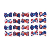 NYSUZHOUJI Patrióticos Dogs Bows Bows Multicolor 4 de julio Peader Bow para accesorios de aseo para perros Día de independencia aplicable