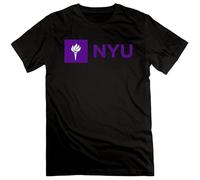 NYU New York University Logo Unisex 100% Cotton Short-Sleeve T-Shirts Black XL
