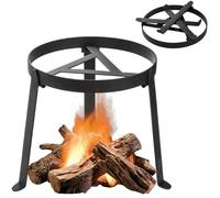 Nyutcwe Equipo de Cocina de fogata, Calentador de Chimenea portátil de Hierro Plegable trípode, Soporte de Fuego de Fuego al Aire Libre para cocinar Horno holandés