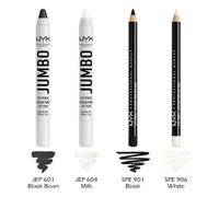 NYX "2 Jumbo & 2 Delgado" Lápiz Combo Set " Negro & Blanco" Joy's Cosméticos