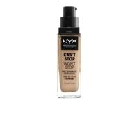 NYX Professional Makeup Base de maquillaje Can't Stop Won't Stop Full Coverage Foundation, Larga duración, Waterproof, Fórmula vegana, Acabado mate, Tono: Soft Beige