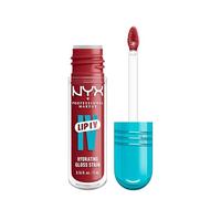 NYX Professional Make Up Lip IV Brillo de Labios, Bubblegum Burst | Color y Brillo Efecto Húmedo, Hasta 12H de Hidratación, Con Vitamina B12 y Magnesio, Lip IV Hydrating Gloss Stain