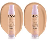 NYX Professional Makeup Bare With Me Serum Corrector, Natural, Cobertura Media, Beige, 9,6ml (Paquete de 2)