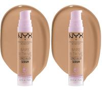 NYX Professional Makeup Bare With Me Serum Corrector, Natural, Cobertura Media, Medium, 9,6ml (Paquete de 2)