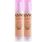 NYX Professional Makeup Bare with Me Sérum Corrector, Resultado natural, Hidratación y Cobertura Media, Tono: Light tan, 9,6ml (Paquete de 2)