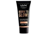 NYX Professional Makeup Base de Maquillaje Born to Glow Radiant Foundation, Acabado Radiante, Cobertura Media Modulable, Fórmula Vegana, Tono: Vanilla