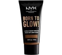 NYX Professional Makeup Base de Maquillaje Born to Glow Radiant Foundation, Acabado Radiante, Cobertura Media Modulable, Fórmula Vegana, Tono: Mocha