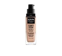 NYX Professional Makeup Base de maquillaje Can't Stop Won't Stop Full Coverage Foundation, Larga duración, Waterproof, Fórmula vegana, Acabado mate, Tono: Light