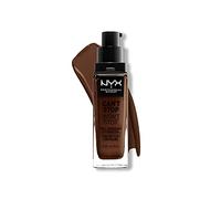 NYX Professional Makeup Base de maquillaje Can't Stop Won't Stop Full Coverage Foundation, Larga duración, Waterproof, Fórmula vegana, Acabado mate, Tono: Deep Espresso