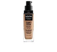 NYX Professional Makeup Base de maquillaje Can't Stop Won't Stop Full Coverage Foundation, Larga duración, Waterproof, Fórmula vegana, Acabado mate, Tono: Classic Tan