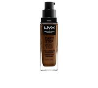NYX Professional Makeup Base de maquillaje Can't Stop Won't Stop Full Coverage Foundation, Larga duración, Waterproof, Fórmula vegana, Acabado mate, Tono: Walnut