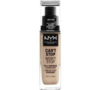 NYX Professional Makeup Base de maquillaje de cobertura total Can't Stop Won't Stop 30mL 04 Light Ivory