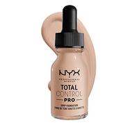 NYX Professional Makeup Base de maquillaje líquida Total Control Pro Drop, Dosificación precisa, Cobertura modulable y personalizable, Fórmula vegana, Acabado natural, 13 ml, Tono: 3 Porcelain