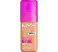 NYX Professional Makeup Make 'Em Wonder, Base de Maquillaje Mate, Resiste hasta 24H, Unifica e Hidrata la Piel, Infusionada con Vitamina C y Ácido Hialurónico, Fórmula Vegana, Tono: Natural