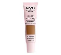 NYX Professional Makeup Base de Maquillaje Velo de Color Bare With Me, Extractos Hidratantes de Aloe y Pepino, Inspirada en el Cuidado de la Piel, Cobertura Ligera, Tono: Cinnamon Mahogamy