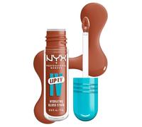 NYX Professional Makeup Brillo de Labios Hidratante, Color y Brillo Efecto Húmedo, Hasta 12H de Hidratación, Con Vitamina B12 y Magnesio, Lip IV Hydrating Gloss Stain, Tono: Caramel Drip