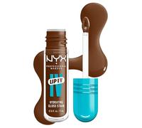 NYX Professional Makeup Brillo de Labios Hidratante, Color y Brillo Efecto Húmedo, Hasta 12H de Hidratación, Con Vitamina B12 y Magnesio, Lip IV Hydrating Gloss Stain, Tono: Cocoa Quench!