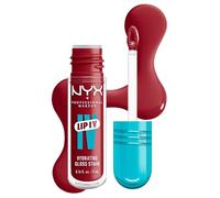 NYX Professional Makeup Brillo de Labios Hidratante, Color y Brillo Efecto Húmedo, Hasta 12H de Hidratación, Con Vitamina B12 y Magnesio, Lip IV Hydrating Gloss Stain, Tono: Berry Thirsty