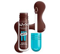 NYX Professional Makeup Brillo de Labios Hidratante, Color y Brillo Efecto Húmedo, Hasta 12H de Hidratación, Con Vitamina B12 y Magnesio, Lip IV Hydrating Gloss Stain, Tono: Mocha Me Wet