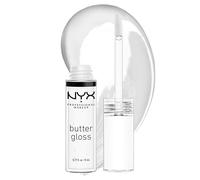 NYX Professional Makeup Butter Lip Gloss Brillo de Labios, Clear | Labios Suaves y Flexibles, Textura Cremosa, Cobertura Modulable, Aplicación Fundente, Sensación No Pegajosa, Butter Gloss