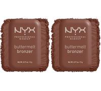 NYX Professional Makeup Buttermelt Bronzer, Polvos de Bronceado, Hasta 12H de Duración, No Mancha, No Transfiere, Tono: Do Butta, 5 g (Paquete de 2)