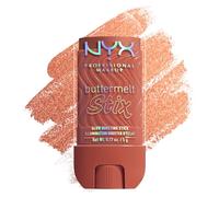 NYX Professional Makeup Buttermelt Glaze Stix Iluminador, Left On Melt | Iluminador Cremoso en Barra, Brillo Sedoso, Textura Mantequilla, No Graso, 8h de Duración, Para Rostro y Cuerpo, Buttermelt