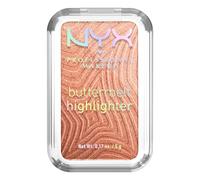 NYX Professional Makeup Buttermelt Highlighter, Iluminador en Polvo, Fórmula Resistente a Transferencias con Manteca de Mango, Karité y Almendra para un Glow Radiante, 12 Horas, Bright y Butta