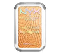 NYX Professional Makeup Buttermelt Highlighter, Iluminador en Polvo, Fórmula Resistente a Transferencias con Manteca de Mango, Karité y Almendra para un Glow Radiante, 12 Horas, Butta bling