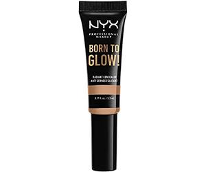 NYX Professional Makeup Corrector de Maquillaje Born to Glow Radiant Concealer, Reduce las Ojeras, Resalta e ilumina tu Mirada, Fórmula Vegana, Tono: Medium Olive